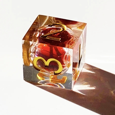 Jogo de RPG Blood Dice Set Red Liquid Core Dice Resin Dragon And Dungeon