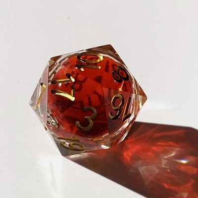 Jogo de RPG Blood Dice Set Red Liquid Core Dice Resin Dragon And Dungeon