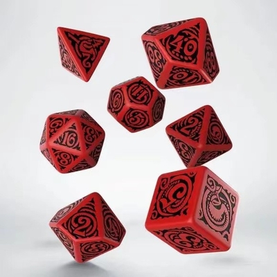 Moderno RPG jogo de dados conjunto 20mm Negro fundo padrão de cores