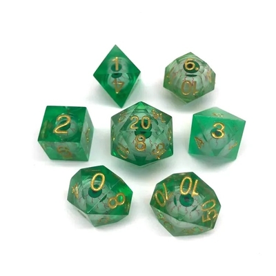 16mm Full Poliedral dados Moving Dungeons And Dragons Bloodshot Blue Eye Dice Set para o papel