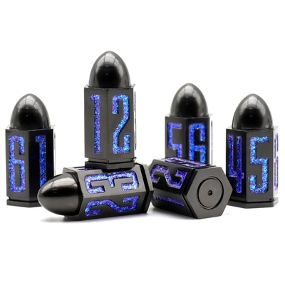 D6 Bullet Metal Dice Set 6 Pcs 6 Lados Para Dnd Dungeons Rpg Warhammer Shadowrun Dice