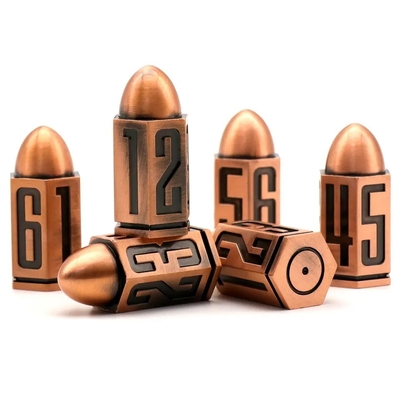 D6 Bullet Metal Dice Set 6 Pcs 6 Lados Para Dnd Dungeons Rpg Warhammer Shadowrun Dice