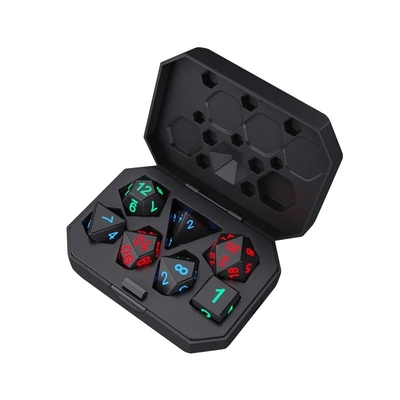 Tabuleiro DND Dado poliédrico Jogo para adultos Truque de magia Pixéis Elétricos Dado LED Brilhante