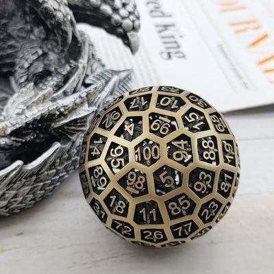 Hollow 100 Metal Dice Coc Correndo Grupo Jogo de Tabuleiro Dnd Gigante Grande
