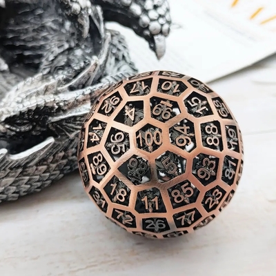 Hollow 100 Metal Dice Coc Correndo Grupo Jogo de Tabuleiro Dnd Gigante Grande
