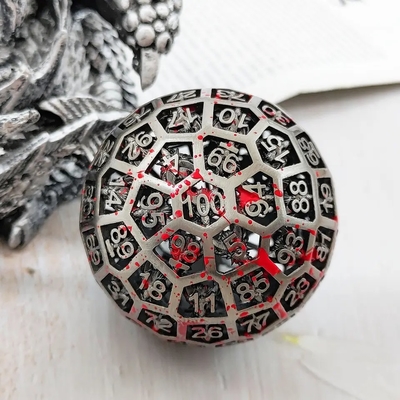 Hollow 100 Metal Dice Coc Correndo Grupo Jogo de Tabuleiro Dnd Gigante Grande