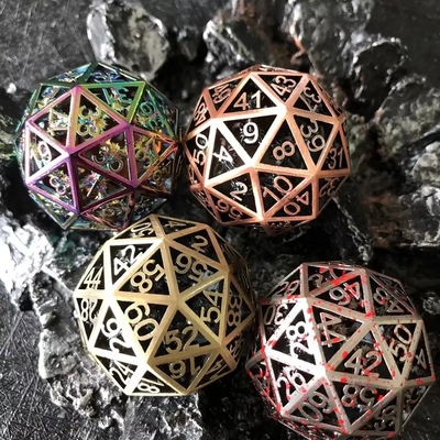 60D Macrobine Zinc Alloy Metal Dice Set Descrição exclusiva