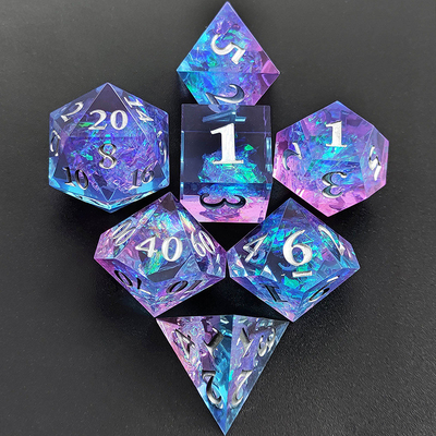 Quadros de Resina Roxa 7PCS DND Dragão e Masmorra Poliedro