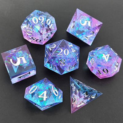 Quadros de Resina Roxa 7PCS DND Dragão e Masmorra Poliedro