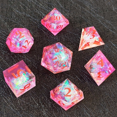Quadros de Resina Roxa 7PCS DND Dragão e Masmorra Poliedro
