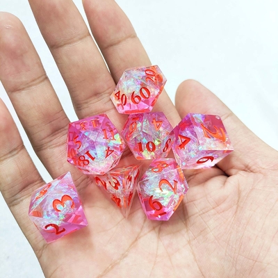 Quadros de Resina Roxa 7PCS DND Dragão e Masmorra Poliedro