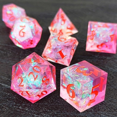 Quadros de Resina Roxa 7PCS DND Dragão e Masmorra Poliedro