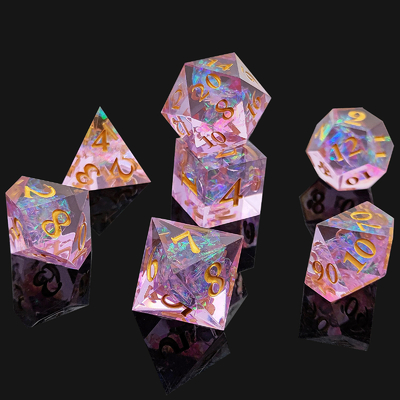 Quadros de Resina Roxa 7PCS DND Dragão e Masmorra Poliedro