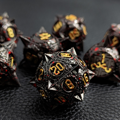 Bloodstarial Meteor Metal Dice Set D8 RPG Dragão e Masmorra