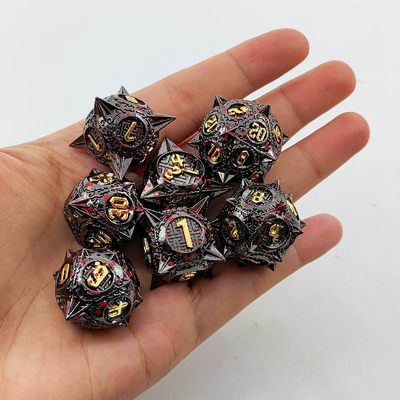Bloodstarial Meteor Metal Dice Set D8 RPG Dragão e Masmorra