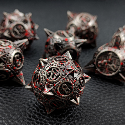 Bloodstarial Meteor Metal Dice Set D8 RPG Dragão e Masmorra