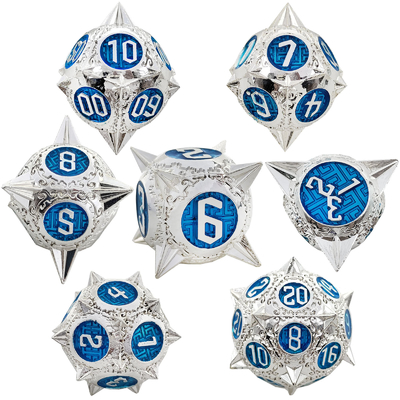 RPG de dados de metal poliedro durável Dragon And Dungeon 16mm Sparkle