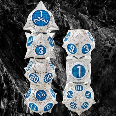 RPG de dados de metal poliedro durável Dragon And Dungeon 16mm Sparkle