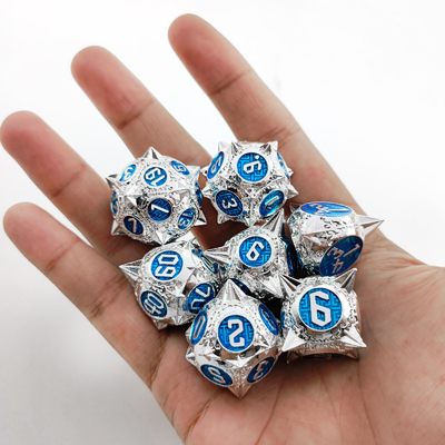 RPG de dados de metal poliedro durável Dragon And Dungeon 16mm Sparkle