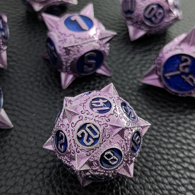 RPG de dados de metal poliedro durável Dragon And Dungeon 16mm Sparkle