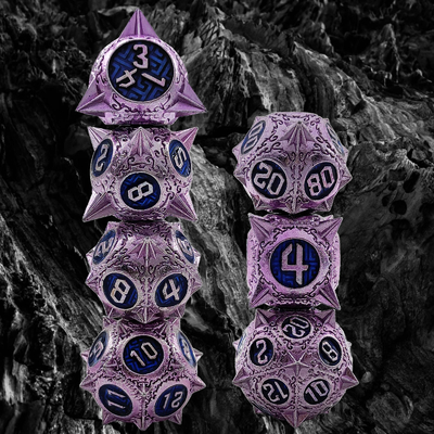 RPG de dados de metal poliedro durável Dragon And Dungeon 16mm Sparkle