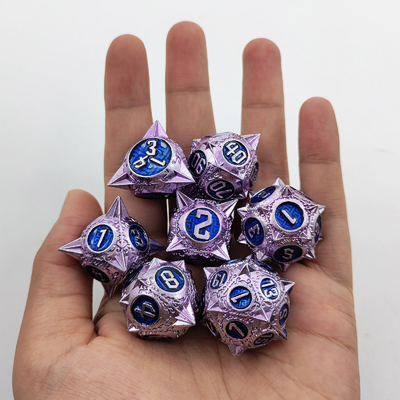 RPG de dados de metal poliedro durável Dragon And Dungeon 16mm Sparkle