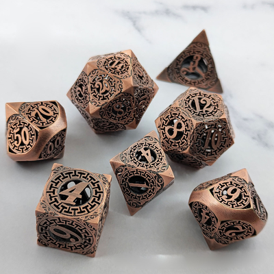 Back To Metal Dice Set Kusalukono Multi Facial COC DND RPG dados