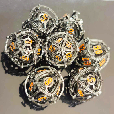 Sonoridade Perla RPG Metal Cabeça de Dado Conjunto DND Cisu 16mm Liso