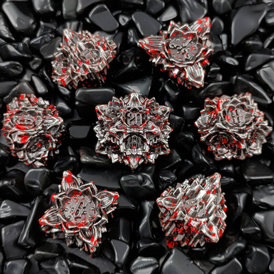 Lotus Metal Dice Set DND Dungeons And Dragons TRPG Jogo de Tabuleiro COC D6