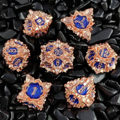 Lotus Metal Dice Set DND Dungeons And Dragons TRPG Jogo de Tabuleiro COC D6