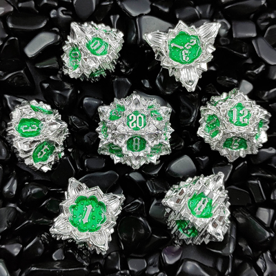 Lotus Metal Dice Set DND Dungeons And Dragons TRPG Jogo de Tabuleiro COC D6