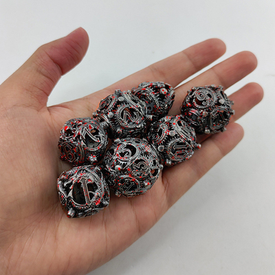 Longkong Circle Metal Dice Set DND Dungeon And Multi -Noodle RPG jogo de xadrez