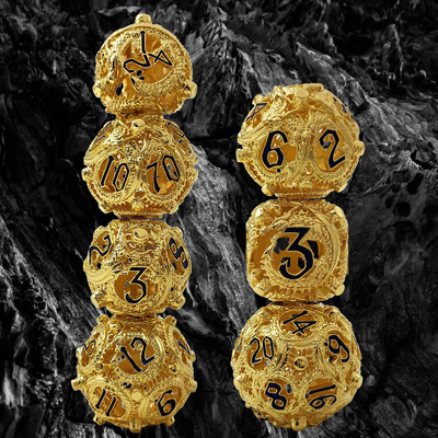 Longkong Circle Metal Dice Set DND Dungeon And Multi -Noodle RPG jogo de xadrez