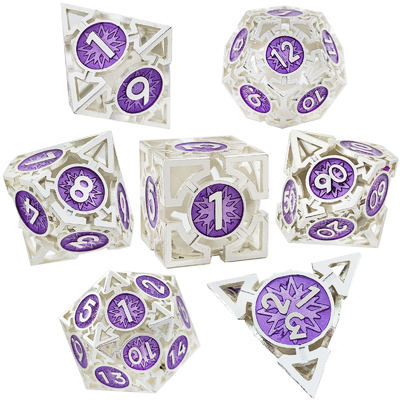 Flecha Caveira de dados de metal Multi-facetado DND Masmorra e Dragão