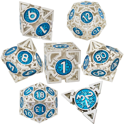 Flecha Caveira de dados de metal Multi-facetado DND Masmorra e Dragão