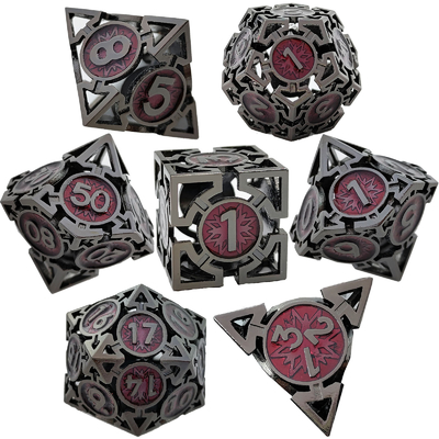 Flecha Caveira de dados de metal Multi-facetado DND Masmorra e Dragão