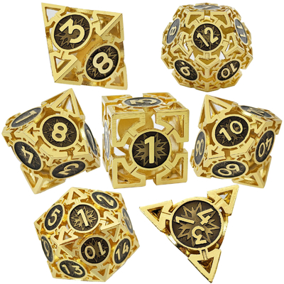 Flecha Caveira de dados de metal Multi-facetado DND Masmorra e Dragão