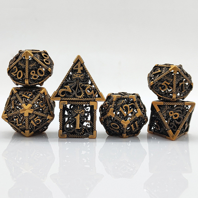 Octopus Hollow Metal Multi Face Dice Set Budemen Dungeon e Dragon DND