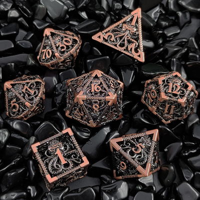 Octopus Hollow Metal Multi Face Dice Set Budemen Dungeon e Dragon DND