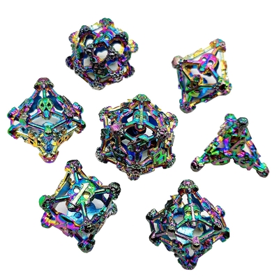 Caveira Oca Multi-Face Metal Dice Set Dungeon And Dragon RPG # DND