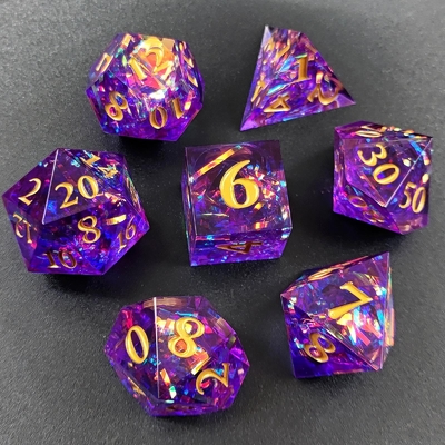 Faixa de cores multifacetada Resina Dado Portão Dungeon e Dragão DND#COC