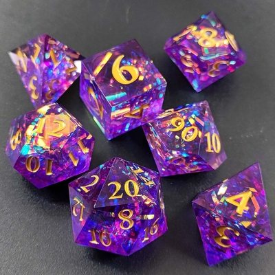 Faixa de cores multifacetada Resina Dado Portão Dungeon e Dragão DND#COC
