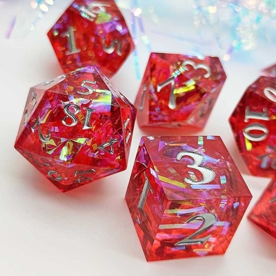 Faixa de cores multifacetada Resina Dado Portão Dungeon e Dragão DND#COC