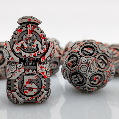 Metal Gear Dice Set DND Dungeons And Dragons TRPG Tabela de dados poliédricos D6
