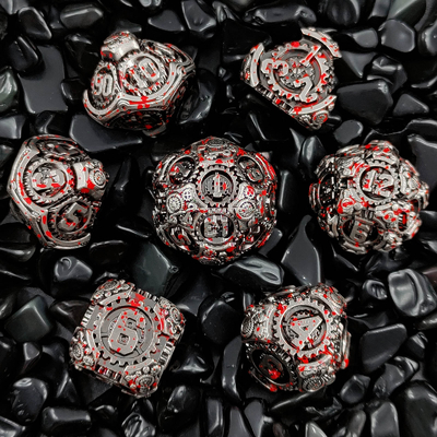 Metal Gear Dice Set DND Dungeons And Dragons TRPG Tabela de dados poliédricos D6
