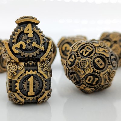 Metal Gear Dice Set DND Dungeons And Dragons TRPG Tabela de dados poliédricos D6
