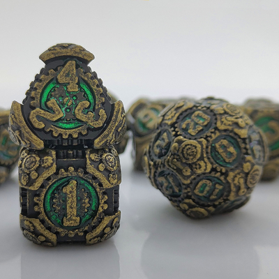 Metal Gear Dice Set DND Dungeons And Dragons TRPG Tabela de dados poliédricos D6