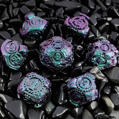 Metal Gear Dice Set DND Dungeons And Dragons TRPG Tabela de dados poliédricos D6
