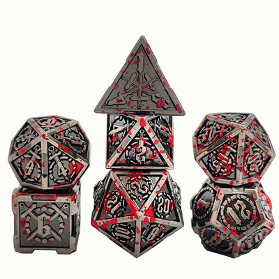 Espada Metal RPG dados mão polida Cruzu Dungeon E DND Long #