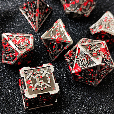 Espada Metal RPG dados mão polida Cruzu Dungeon E DND Long #